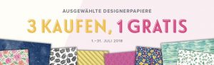 Mehr über den Artikel erfahren 4 für 3 Designpapiere oder 10 Stempelkissen gratis