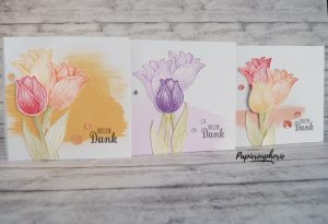 Mehr über den Artikel erfahren Danke Minikärtchen mit Tulpen
