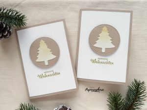 Mehr über den Artikel erfahren Einfache Weihnachtskarte Tannenbaum